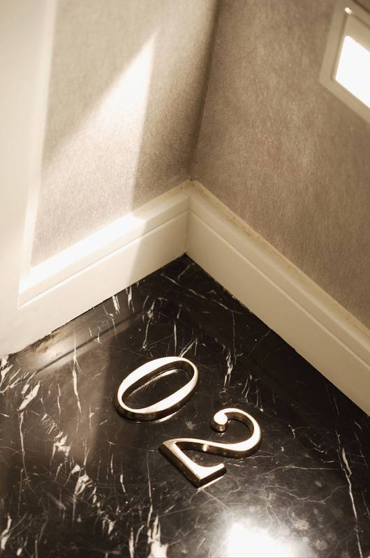 Floor Design - A great design touch - room numbers on the floor