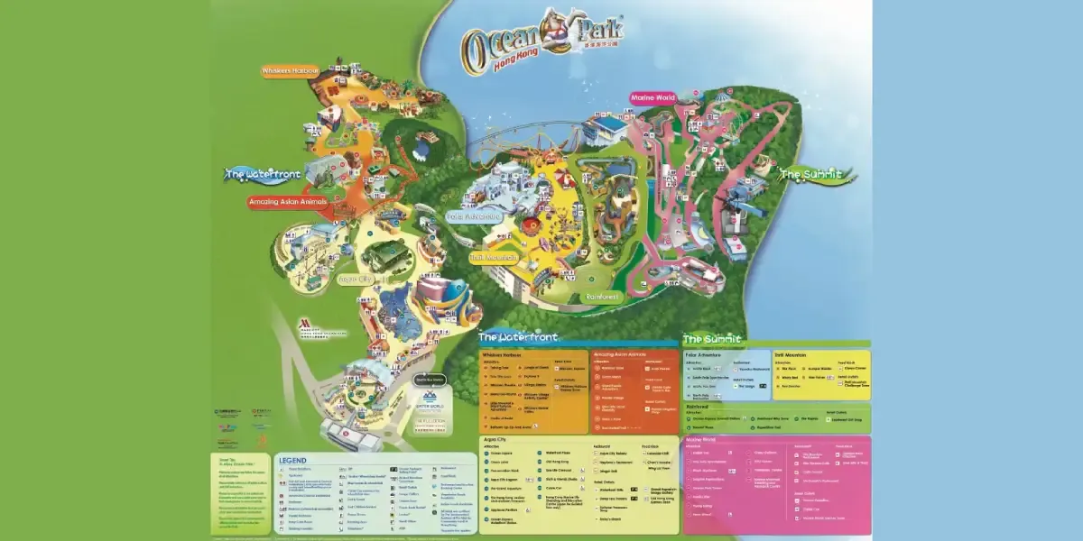 Map illustration of Ocean Park Hong Kong